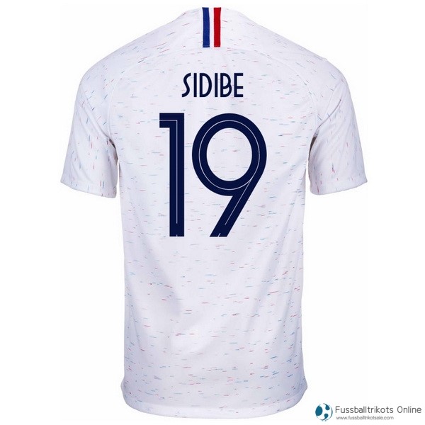Frankreich Trikot Auswarts Sidibe 2018 Weiß Fussballtrikots Günstig